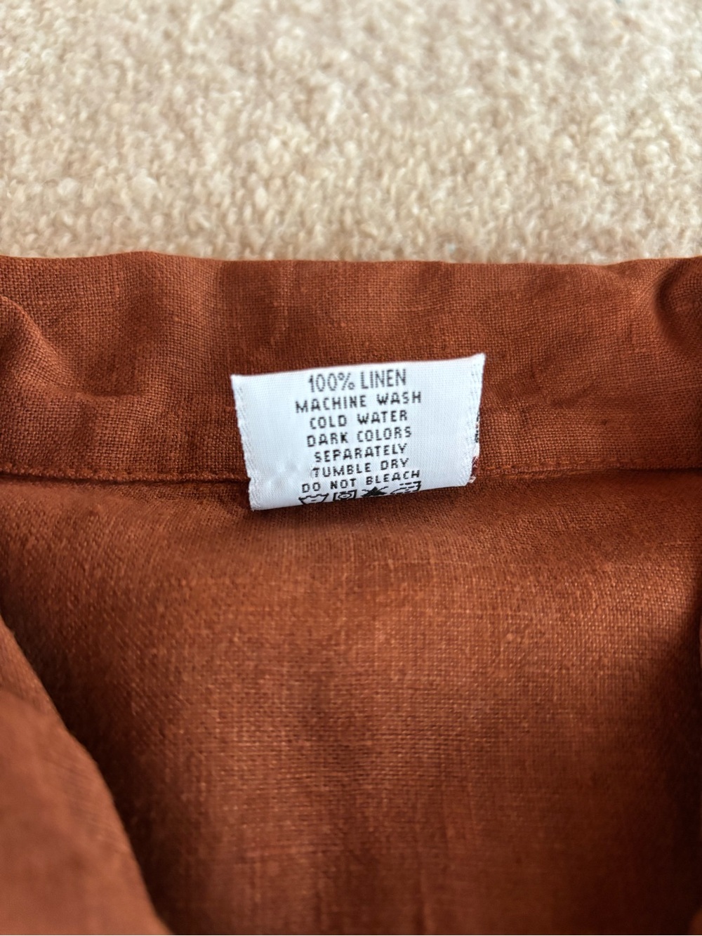Vintage Cropped Linen Button Down - Picture 3 of 6